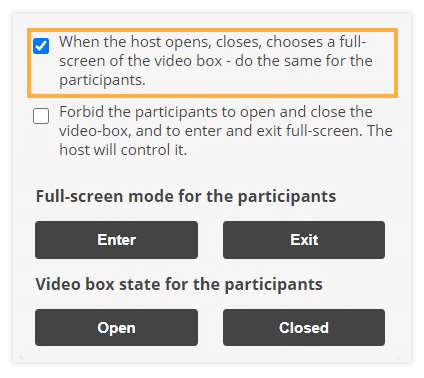 Video Boxes Settings: The video box sync mode Video Boxes Settings: The video box sync mode