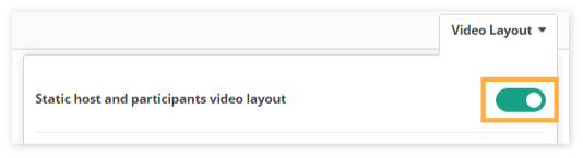 Video Boxes Settings for Participants in the Virtual classroom: Static Layout