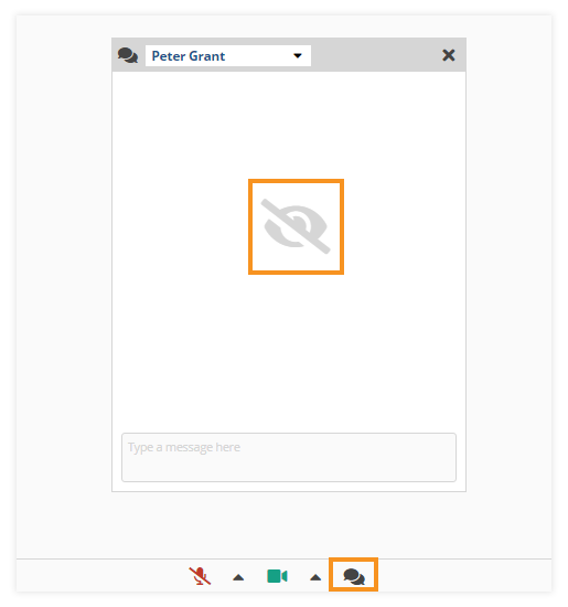 Virtual Classroom Waiting Room: Example of the disabled status of the Waiting room (participants' view)