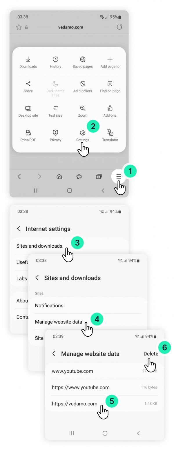 Blocked camera and microphone on Samsung Browser using Android phone: Camera and microphone on Samsung browser