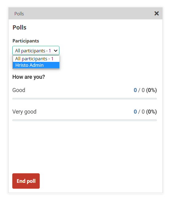 Polls in the Virtual Classroom and the LMS: Viewing poll results while it’s still active
