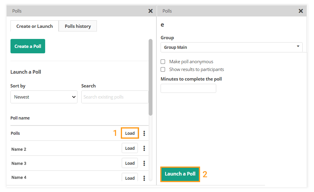 Polls in the Virtual Classroom and the LMS: How to launch a poll inside the Virtual Classroom