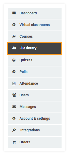 LMS File Share: Location of the File Library 