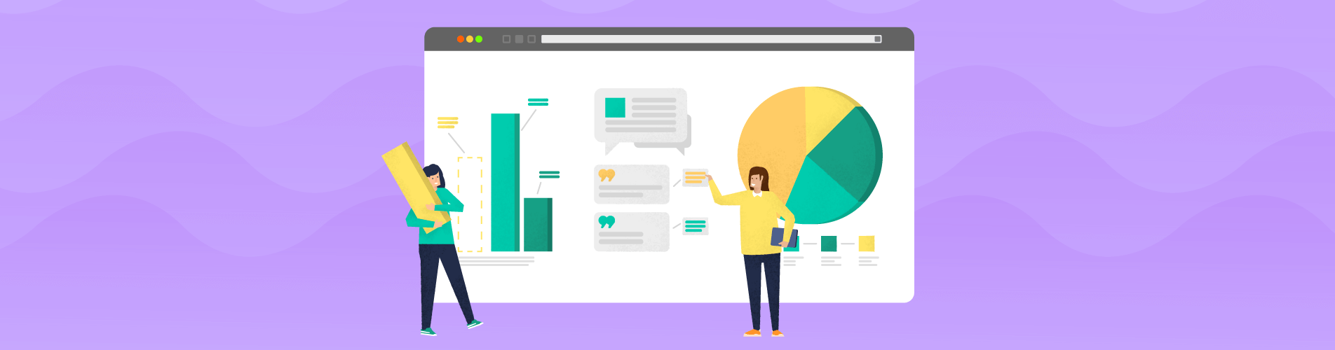 An image representing creating of the date statistics for the online teaching