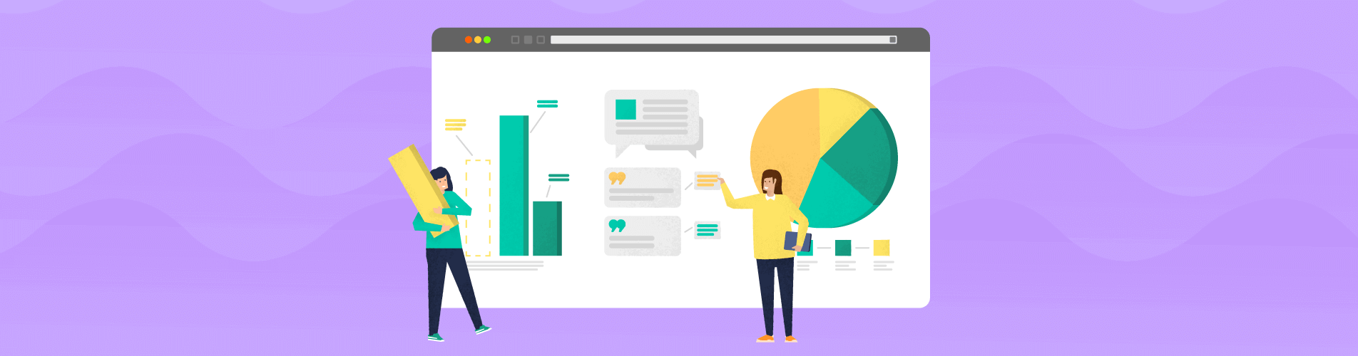 An image of people and different diagrams in the context of running online school